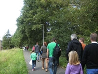 Een groene omgeving, ook in de buurt van de parochiezaal van Ramsel